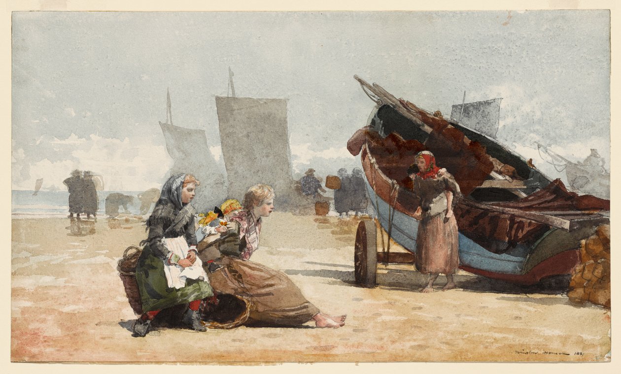 Scena sulla spiaggia, Cullercoats da Winslow Homer