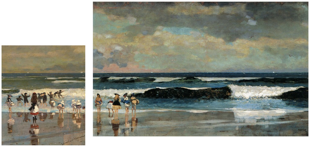 Scena di spiaggia amp; Sulla spiaggia da Winslow Homer