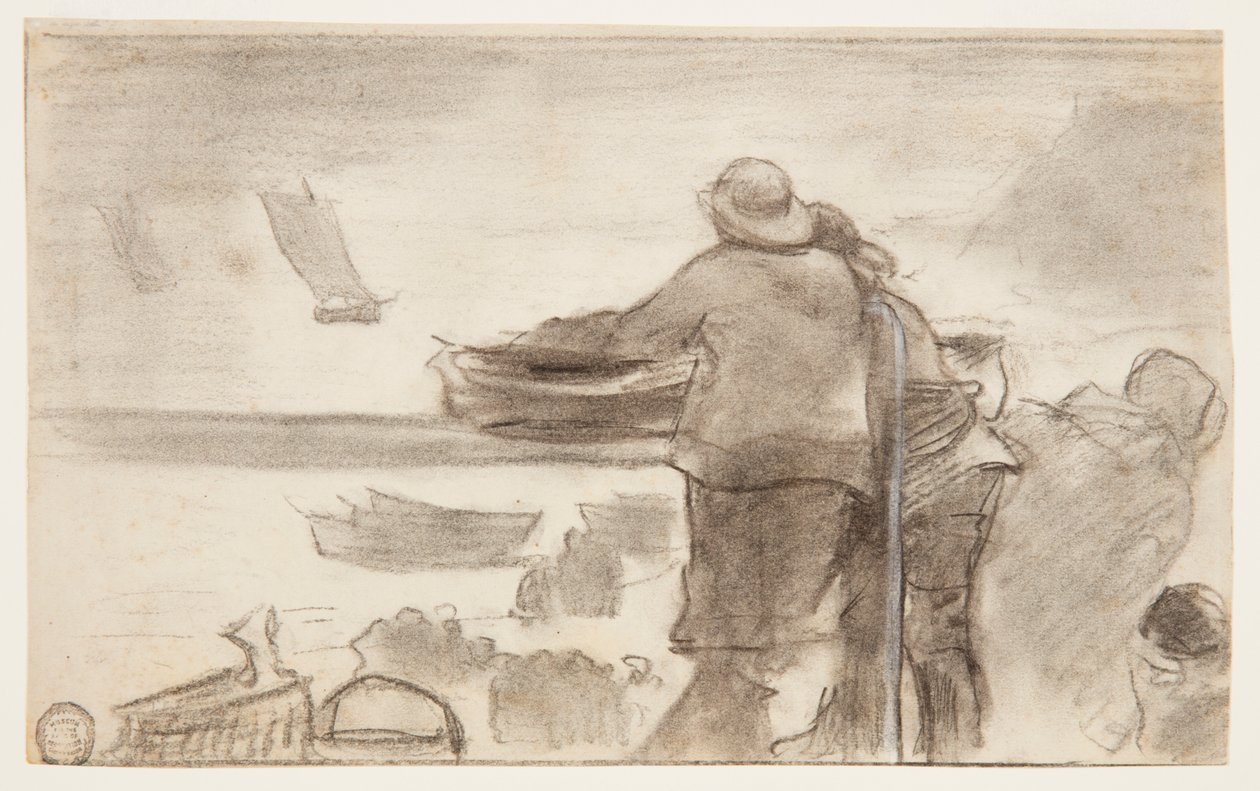 Spiaggia con barche e persone, Cullercoats, Inghilterra da Winslow Homer