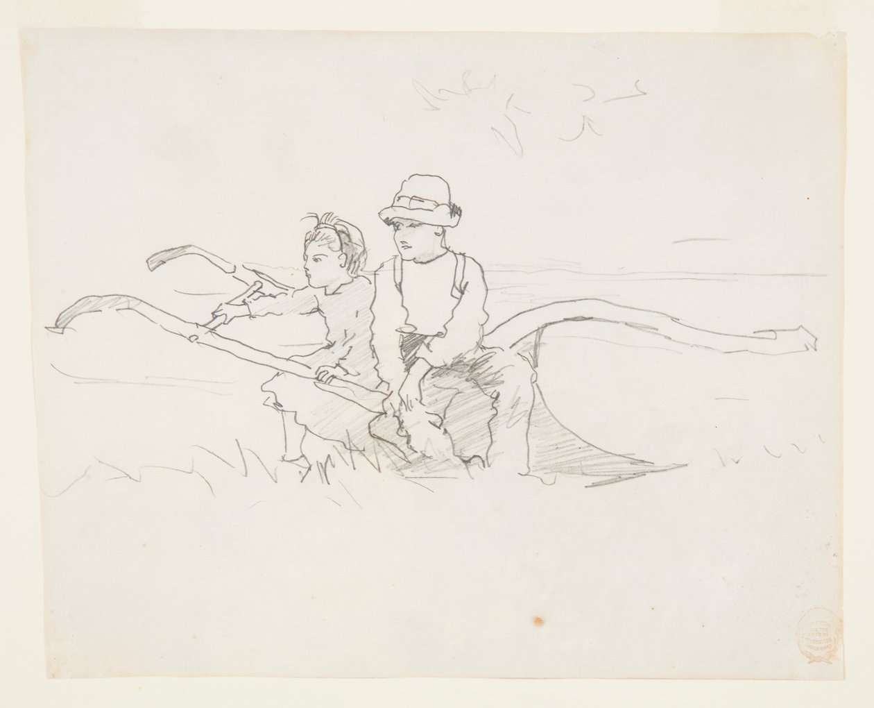 Ragazzo e ragazza su un aratro da Winslow Homer
