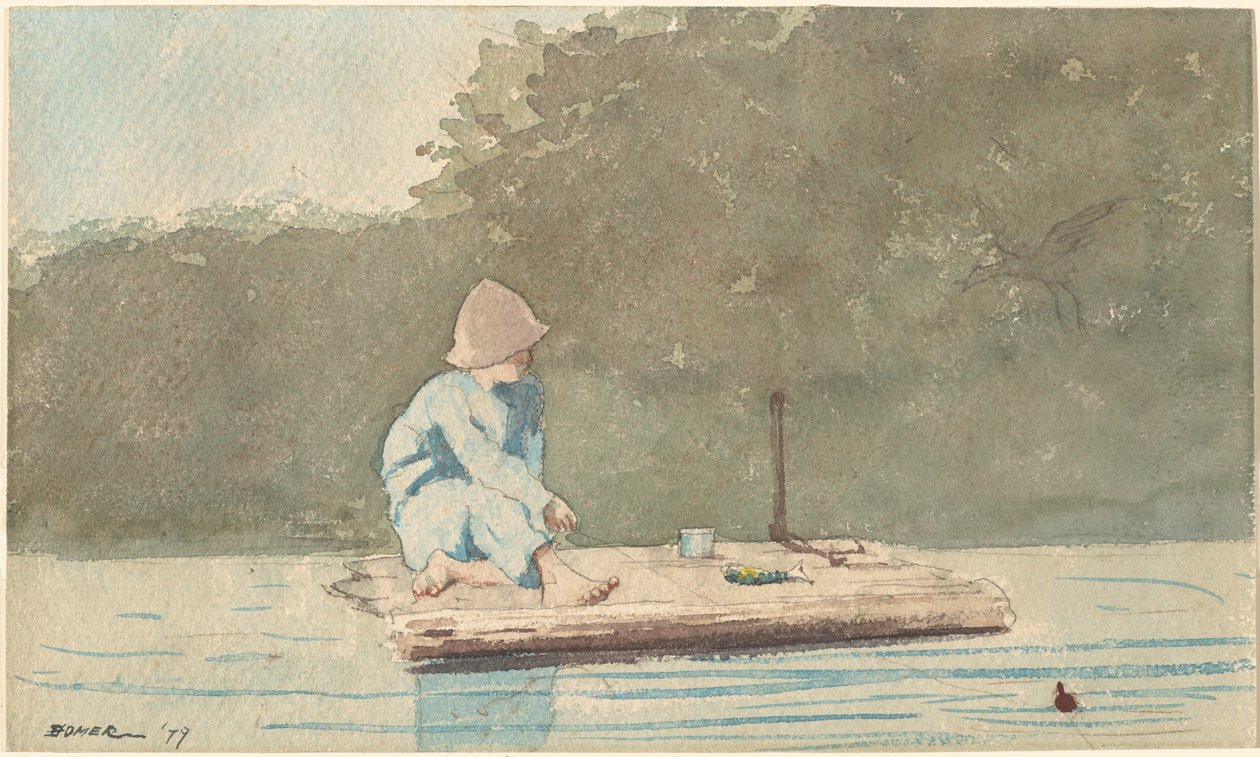 Ragazzo su una zattera da Winslow Homer