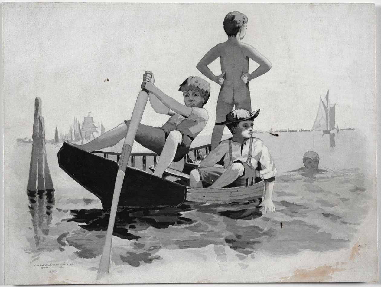 Nuoto ragazzi, Gloucester Harbor da Winslow Homer