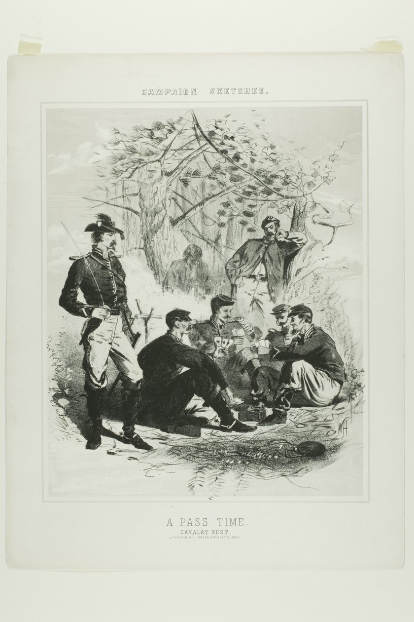 Schizzi di campagna: Un momento di passaggio - Riposo della cavalleria da Winslow Homer