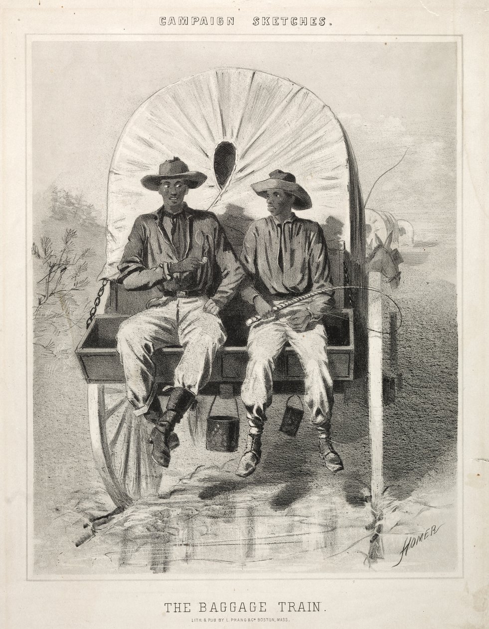 Schizzi della campagna: Il convoglio dei bagagli da Winslow Homer