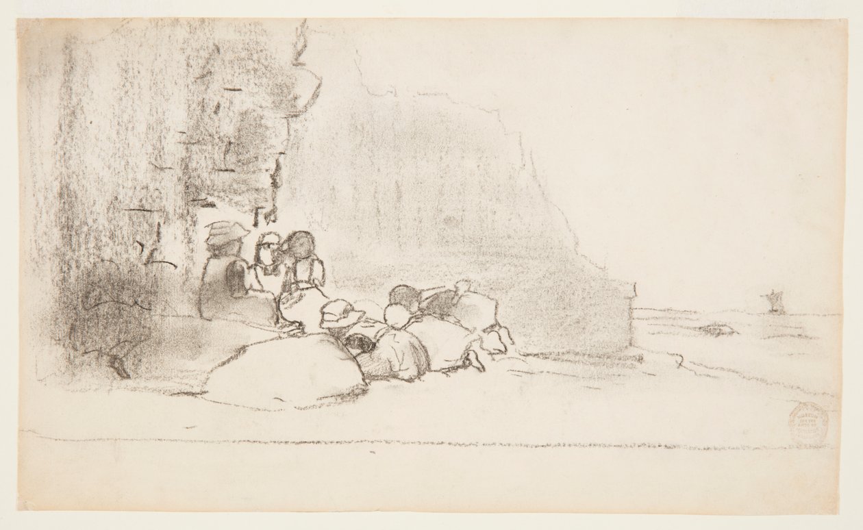 Bambini che Giocano sulla Spiaggia, Cullercoats, Inghilterra da Winslow Homer