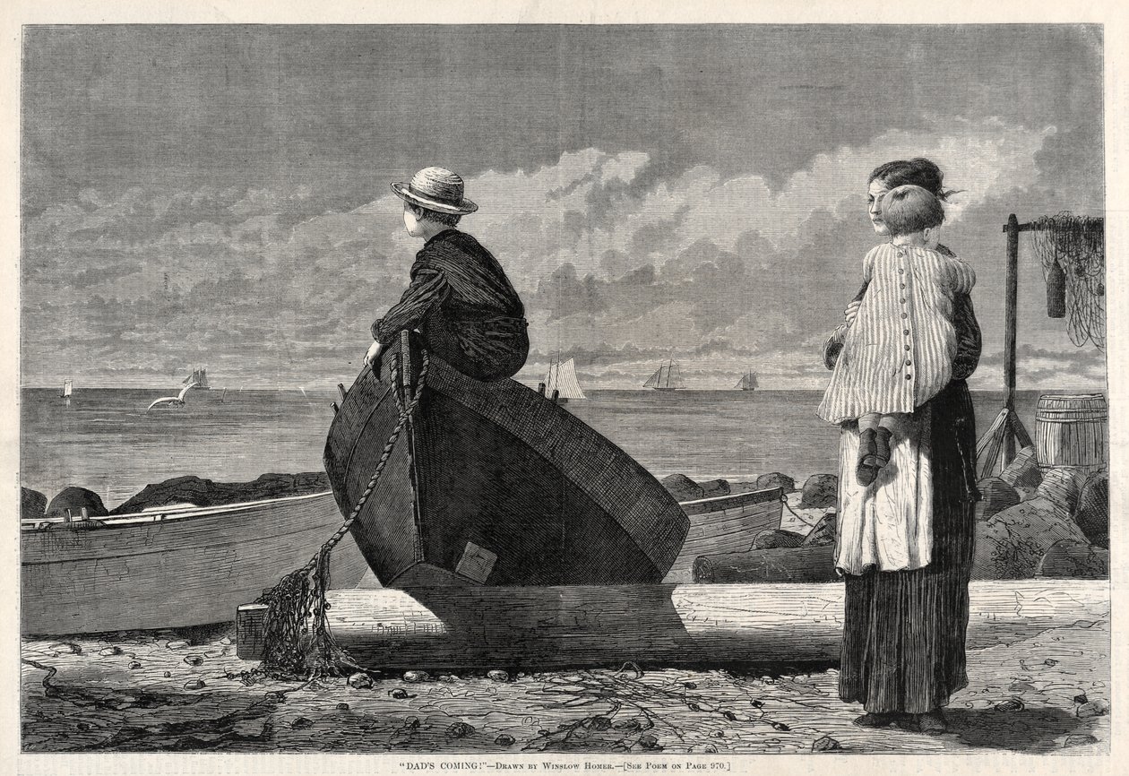 "Papà sta arrivando!" da Winslow Homer