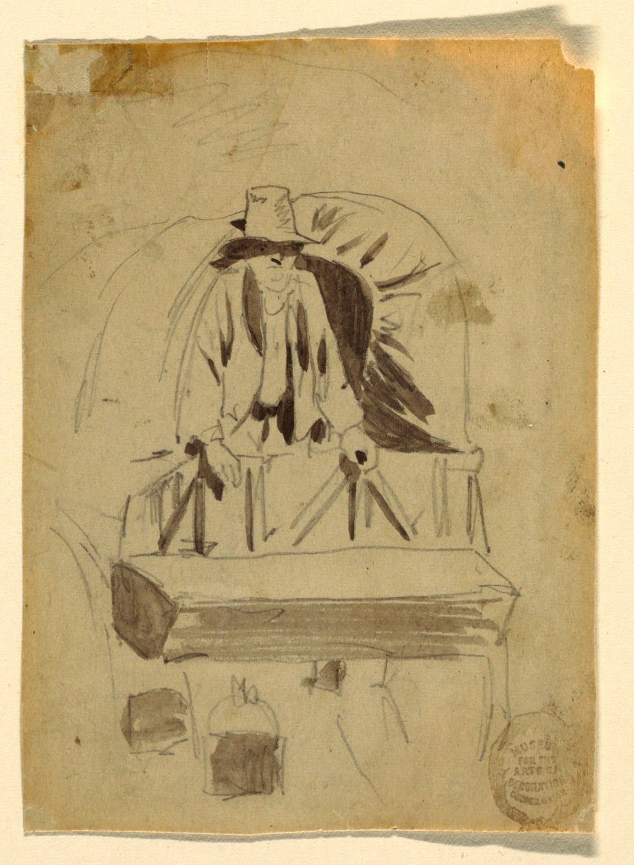 Disegno, retro di un carro militare, 1862 da Winslow Homer