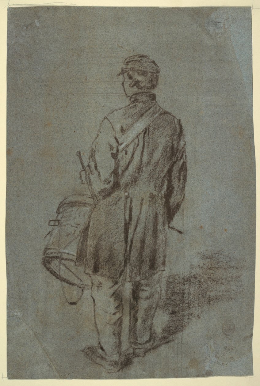Disegno, Tamburino visto di spalle, probabilmente 1864 da Winslow Homer