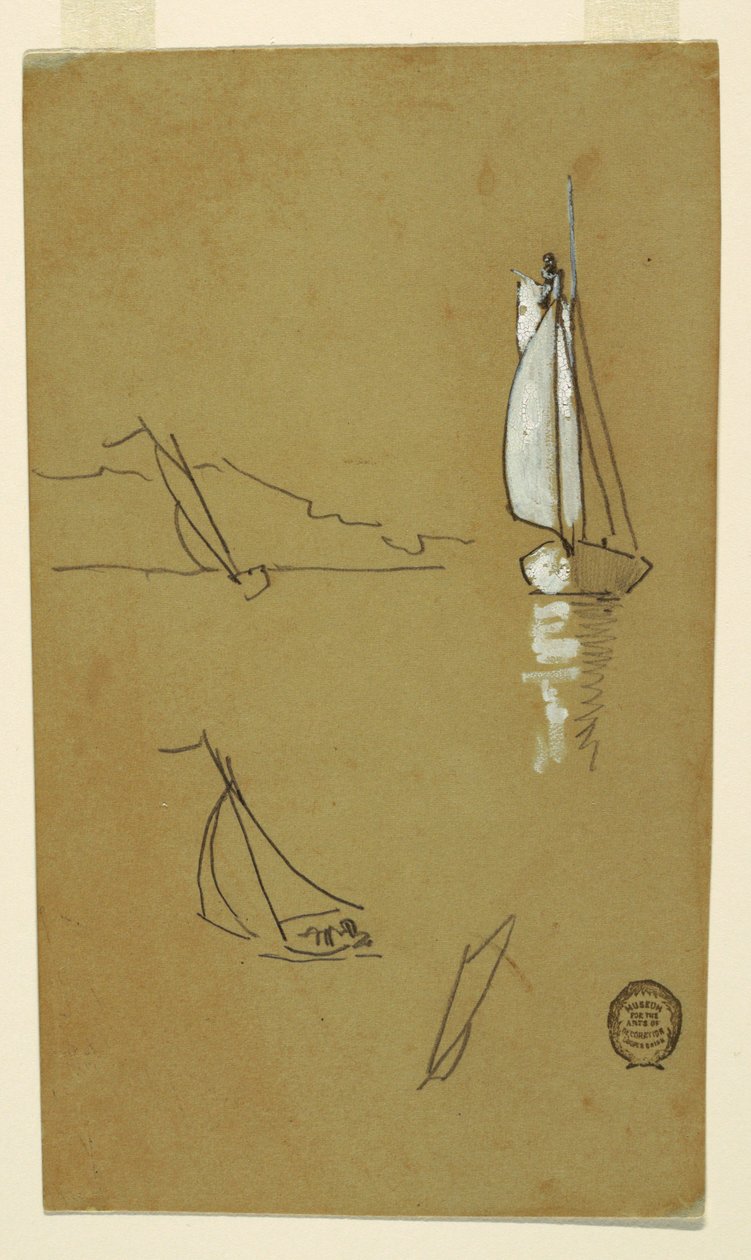 Disegno, Quattro schizzi di scialuppe, 1880 da Winslow Homer