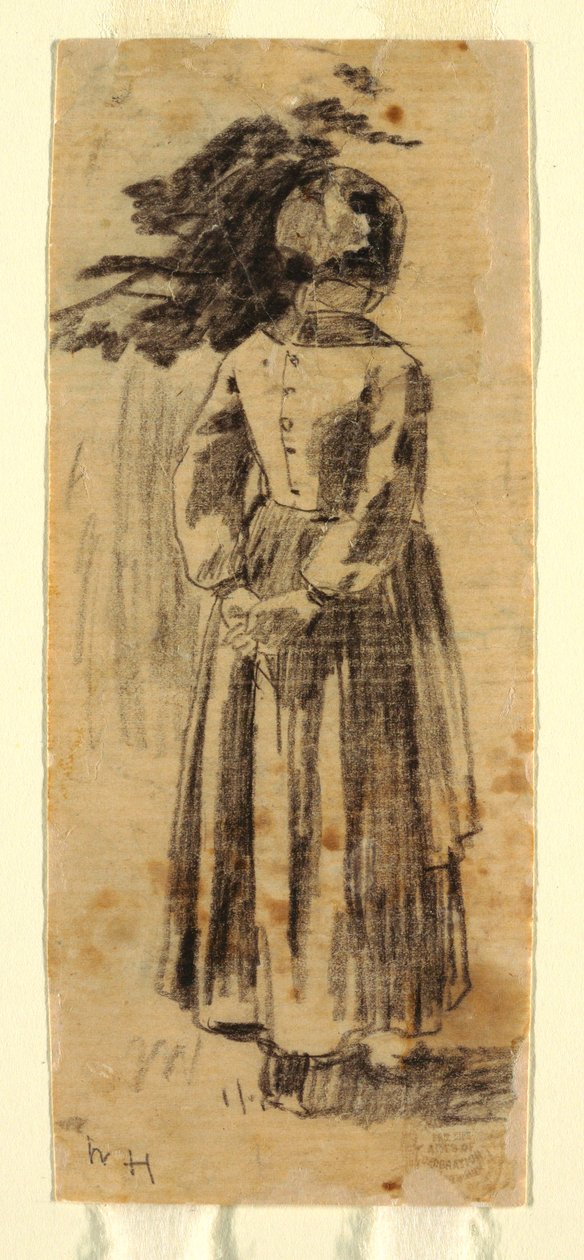 Disegno, Ragazza, 1874 ca. da Winslow Homer