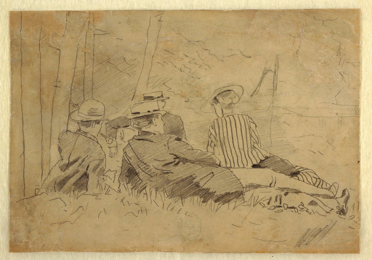 Disegno, studio per "La festa della pesca", 1869 ca. da Winslow Homer