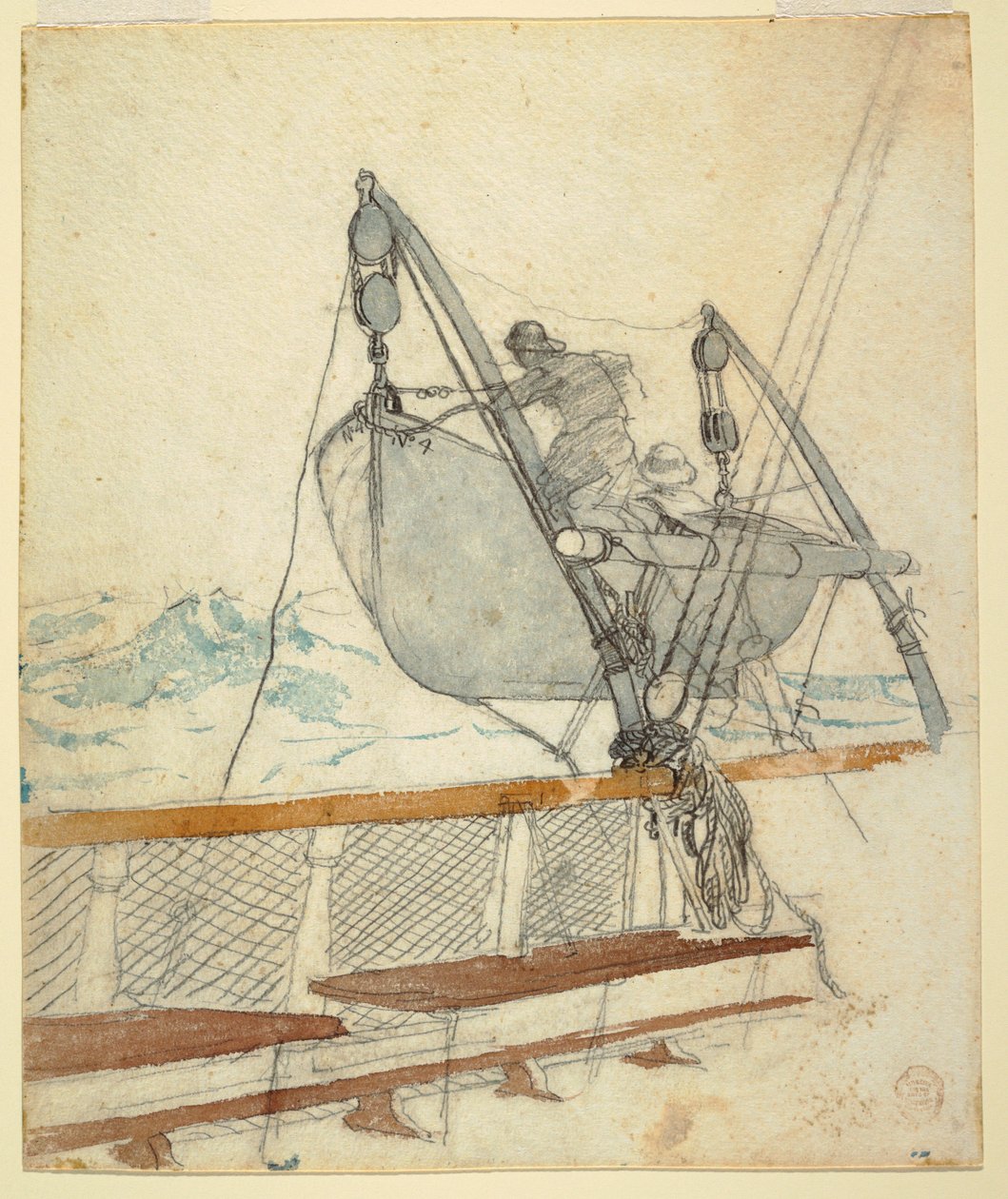 Disegno, studio per "Il segnale di pericolo", 1881 da Winslow Homer