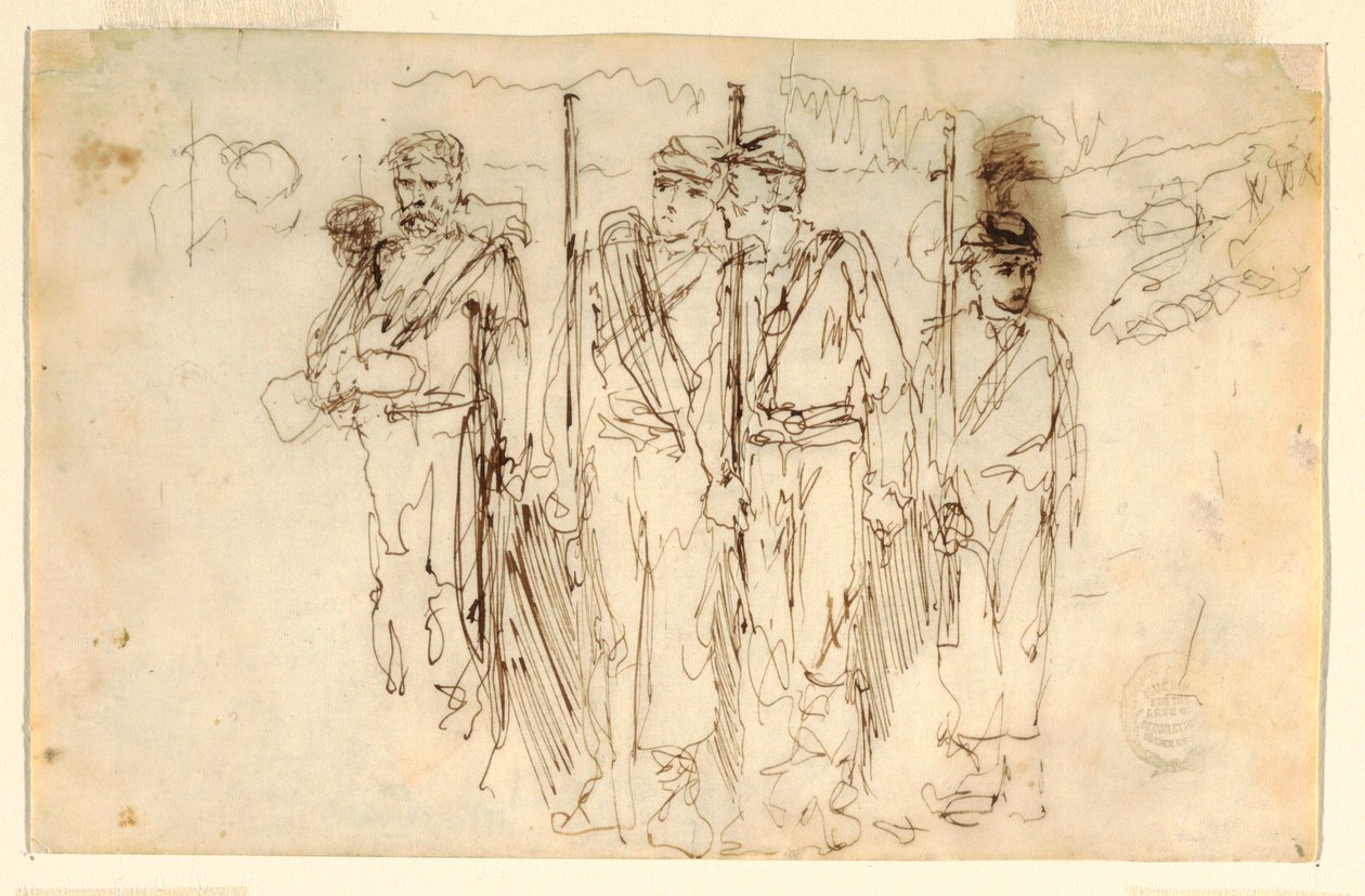 Disegno, I feriti che camminano, 1861-62 da Winslow Homer