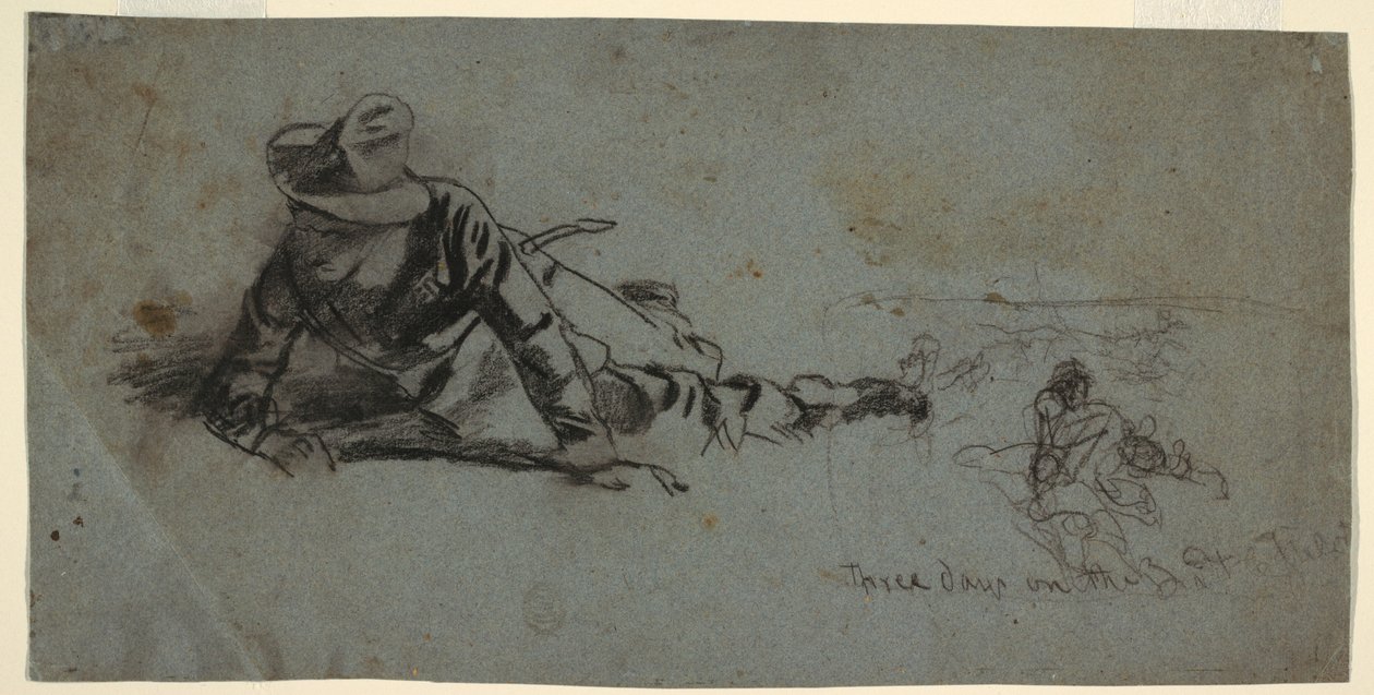 Disegno, Tre giorni al fronte, 1863 ca. da Winslow Homer