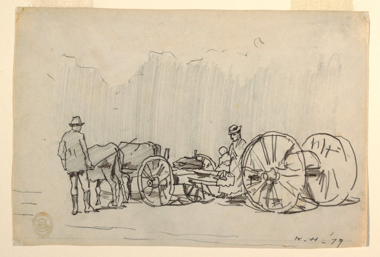Disegno, Giogo di buoi, 1879 da Winslow Homer