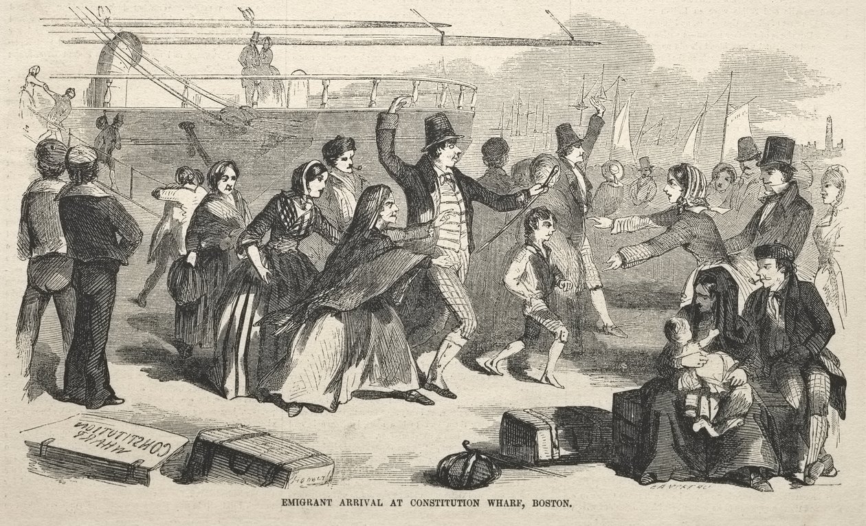 Arrivo di emigranti al Constitution Wharf, Boston da Winslow Homer