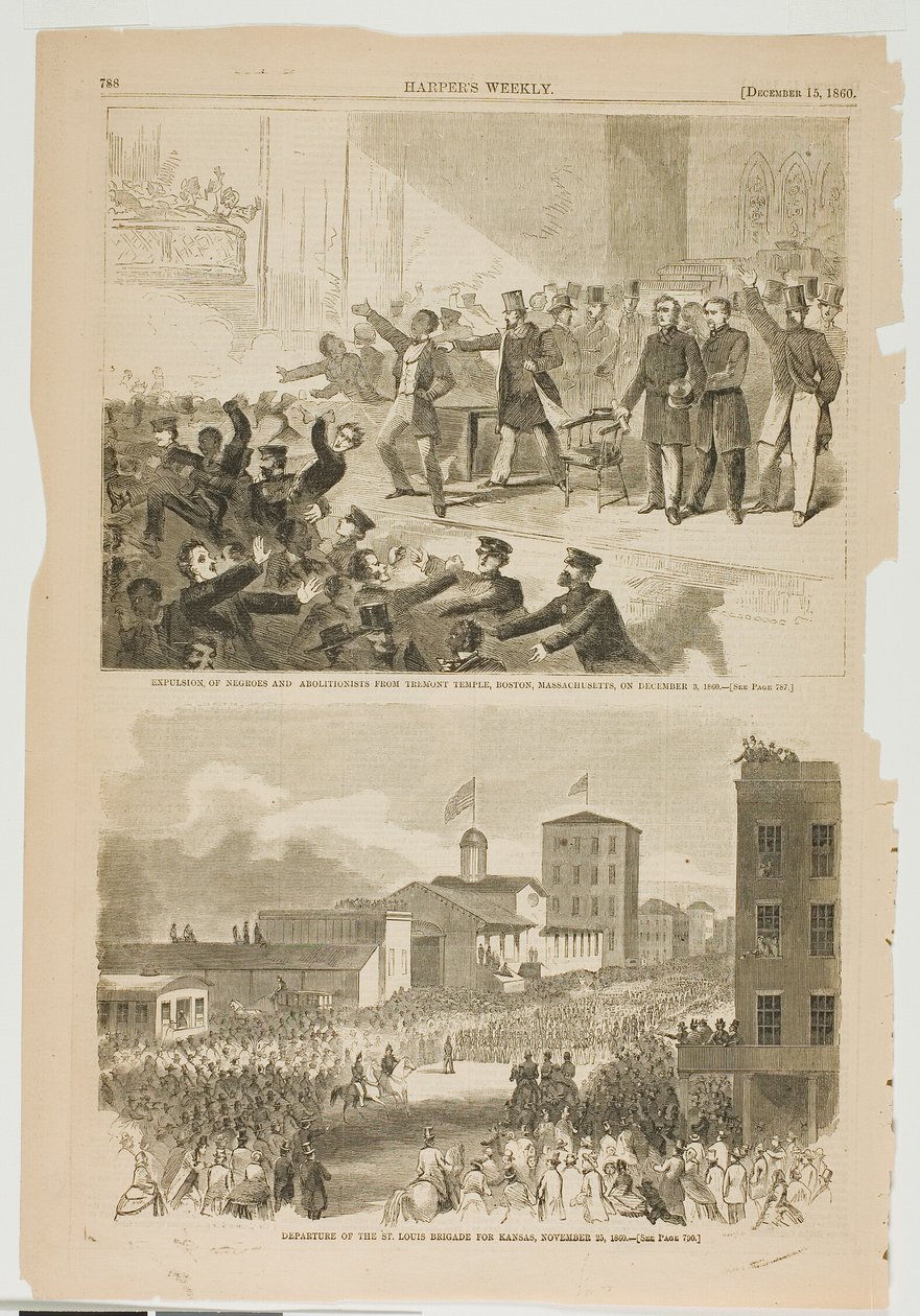 Espulsione di negri e abolizionisti dal Tremont Temple, Boston, Massachusetts, il 3 dicembre 1860 da Winslow Homer