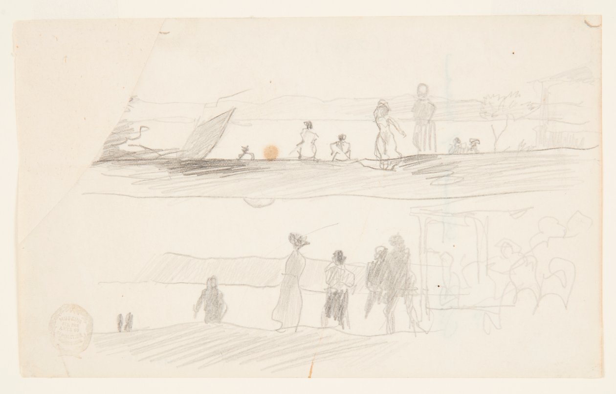 Figure che guardano verso una baia da Winslow Homer