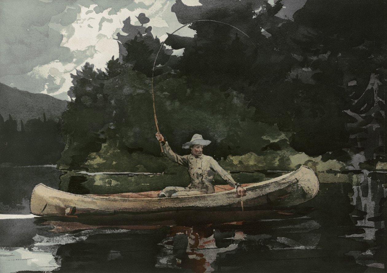 Pesca nei boschi del nord da Winslow Homer