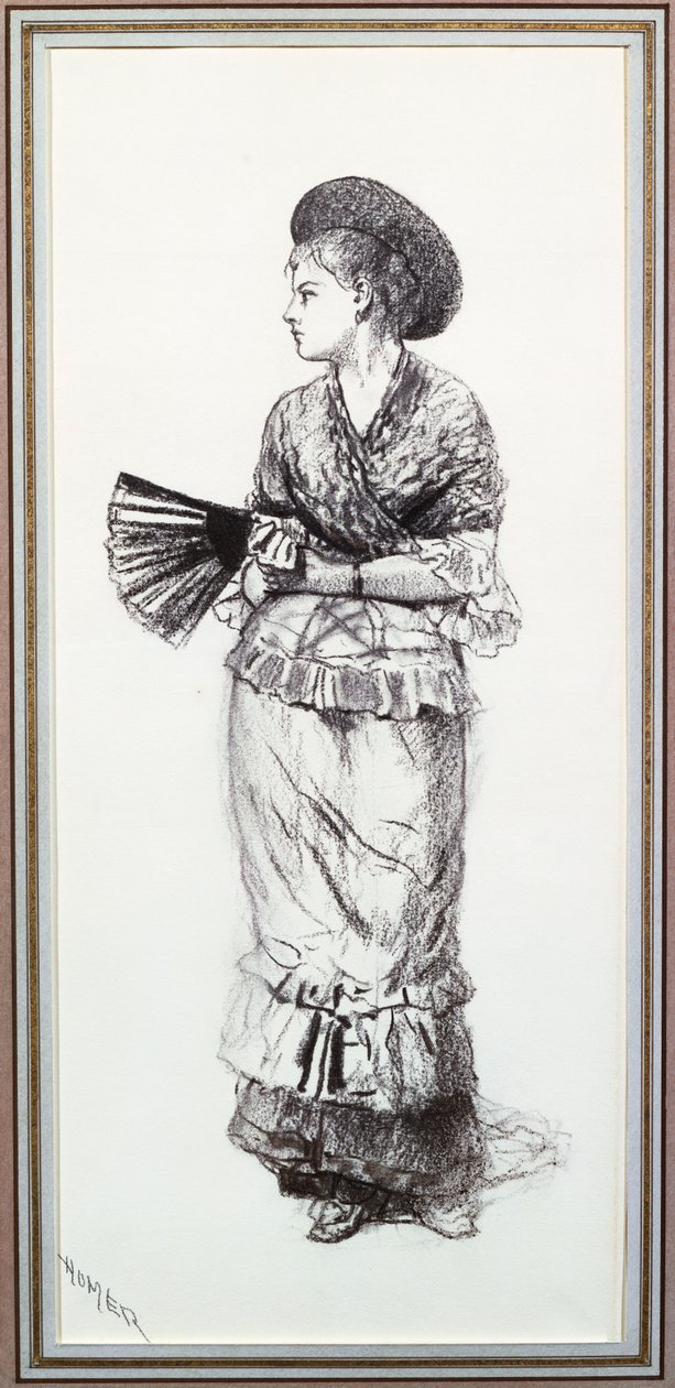 Ragazza con ventaglio da Winslow Homer