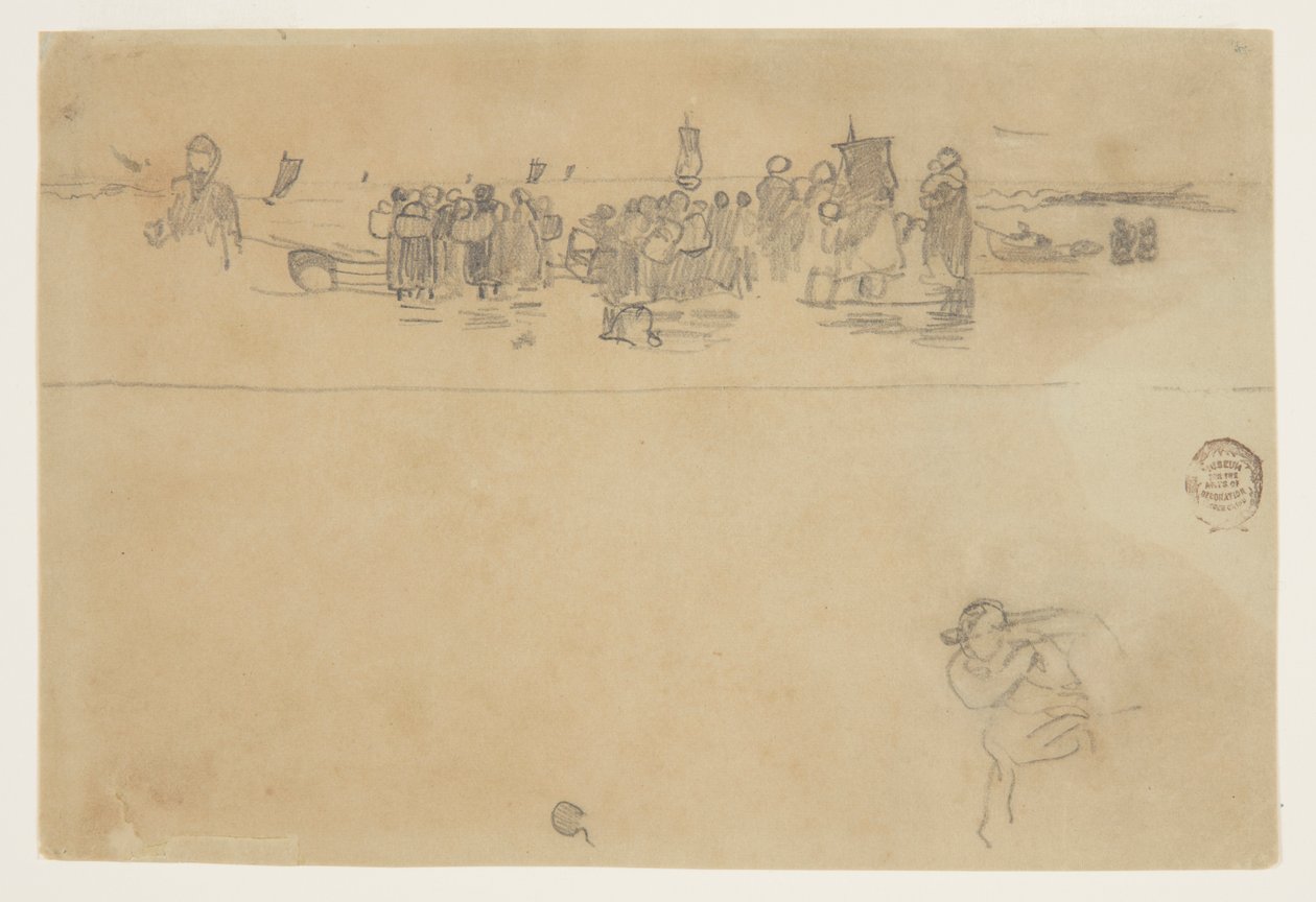 Gruppi di donne sulla spiaggia, Cullercoats, Inghilterra da Winslow Homer
