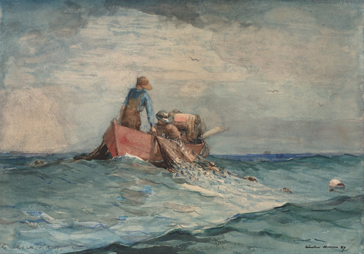 Tirando le reti, 1887 da Winslow Homer