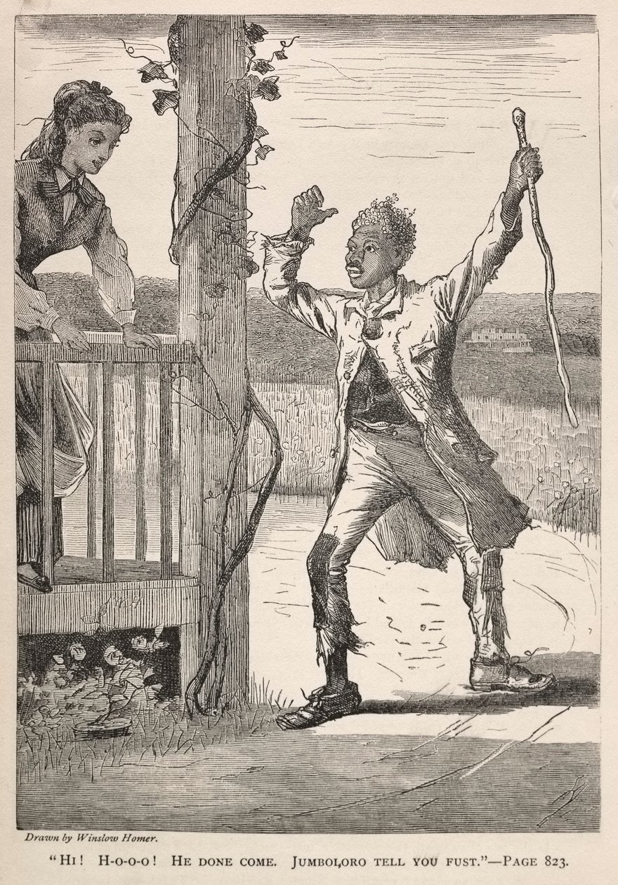 Hi! H-O-O-O! He Done Come. Jumboloro Tell You First., 1869 da Winslow Homer