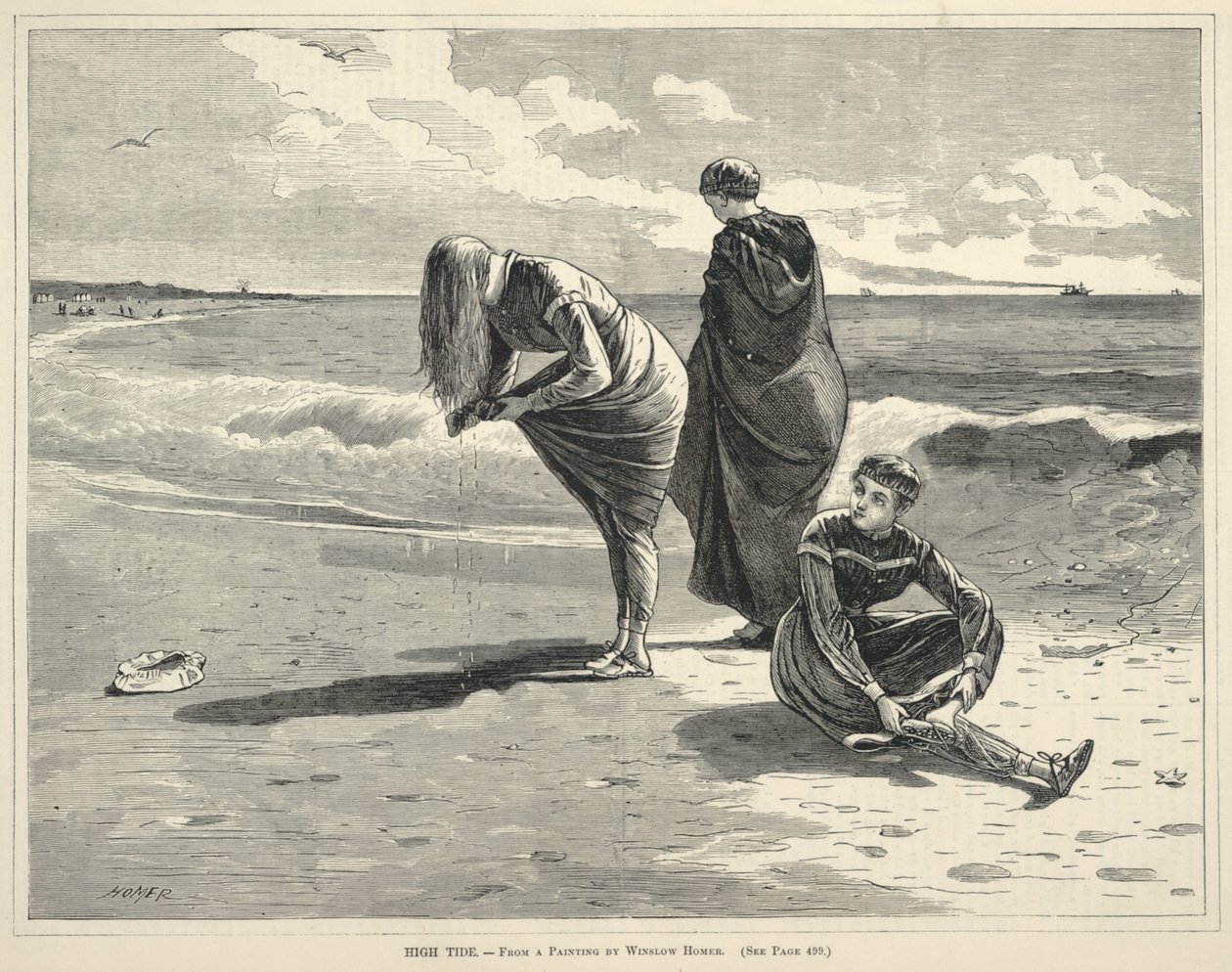 Alta marea, da Every Saturday: An Illustrated Journal of Choice Reading, 6 agosto 1870 da Winslow Homer