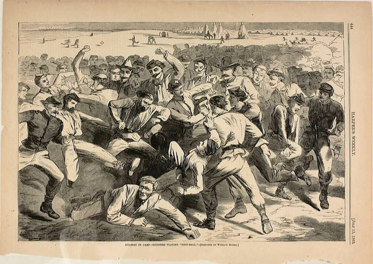 Vacanze al campo - Soldati che giocano a foot-ball da Winslow Homer