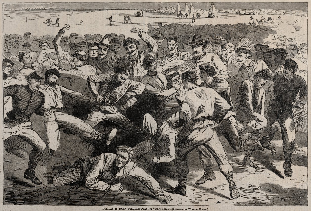 Vacanza nel campo - Soldati che giocano a "foot-ball" da Winslow Homer