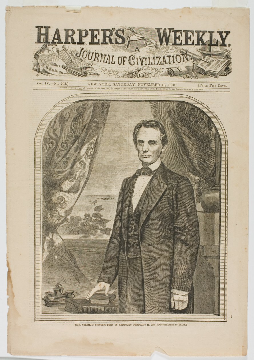 On. Abraham Lincoln, nato nel Kentucky il 12 febbraio 1809 da Winslow Homer