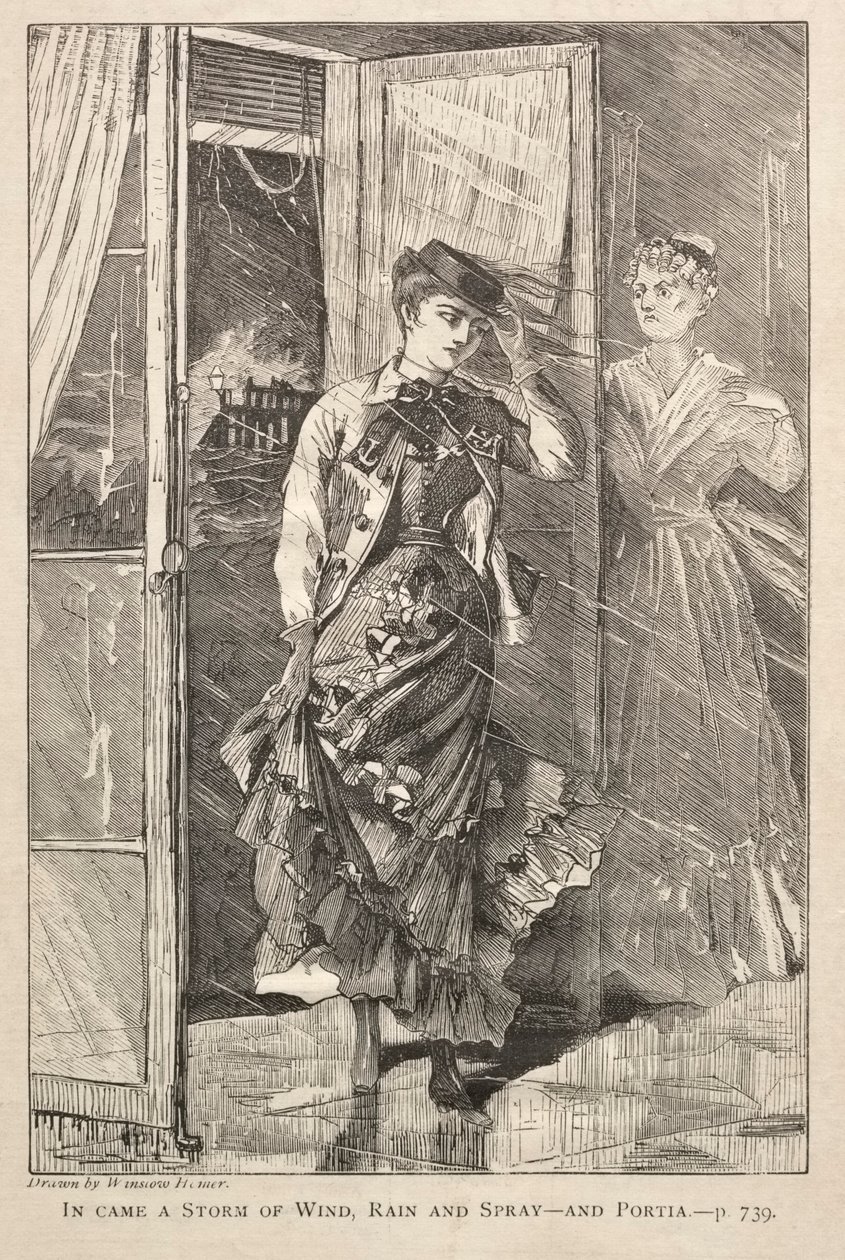 Arrivò una tempesta di vento, pioggia e spruzzi - e Portia da Winslow Homer