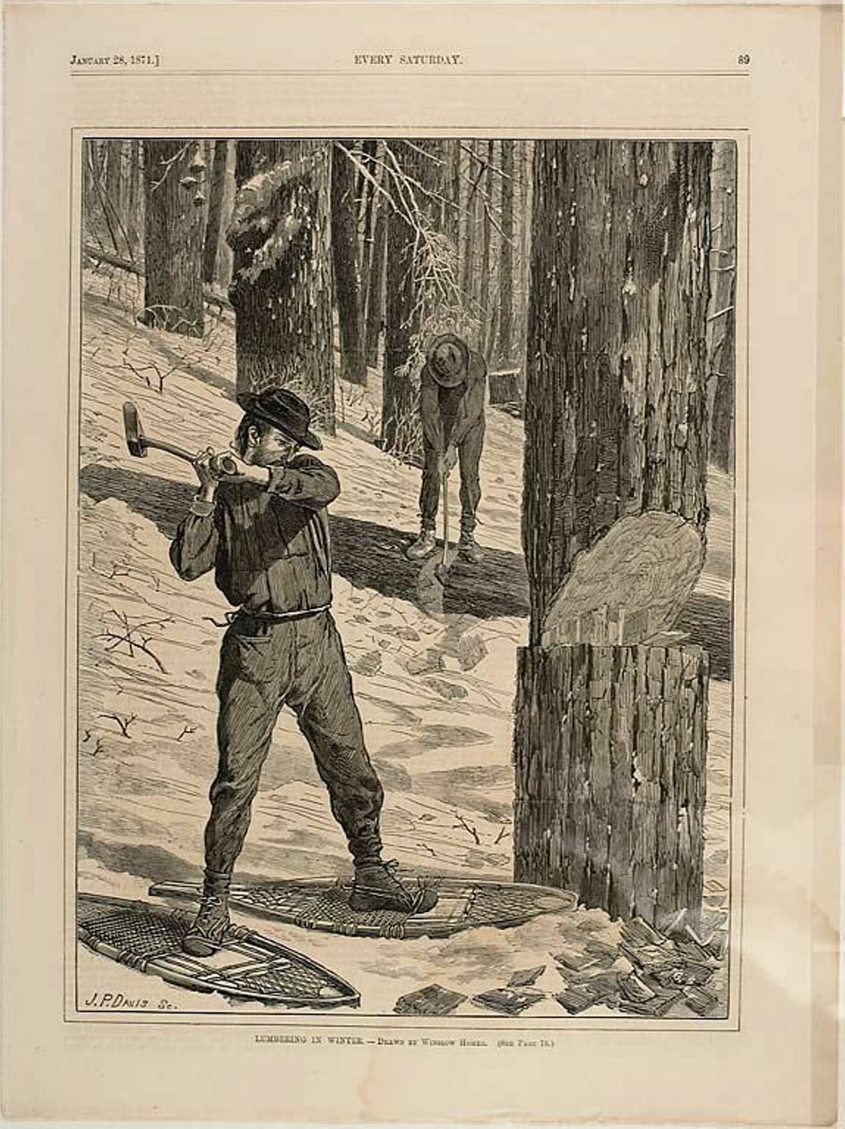 Taglio del legname in inverno da Winslow Homer