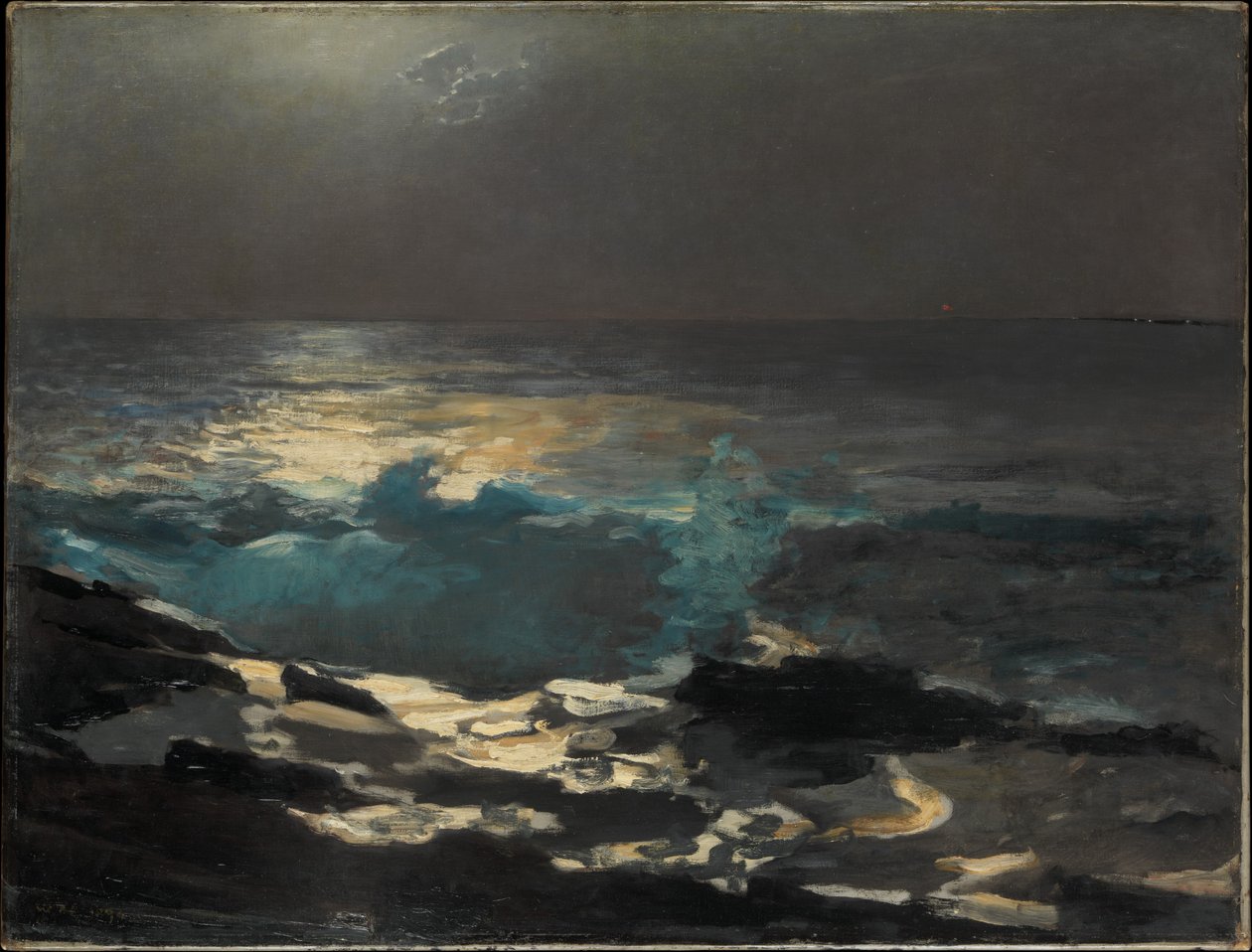 Luce della luna, Faro di Wood Island da Winslow Homer