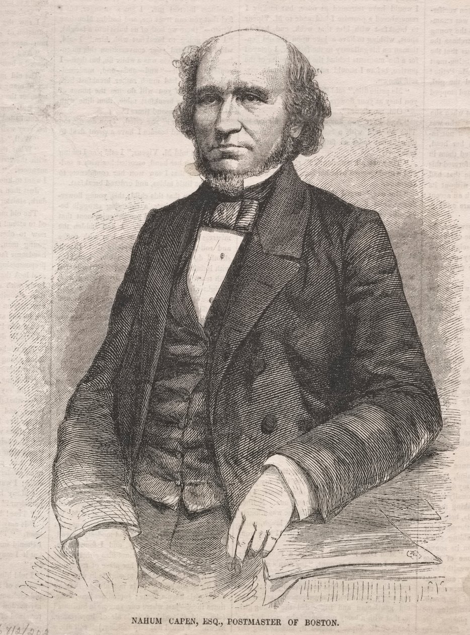 Nahum Capen, Esq., Postmaster di Boston, 1859 da Winslow Homer