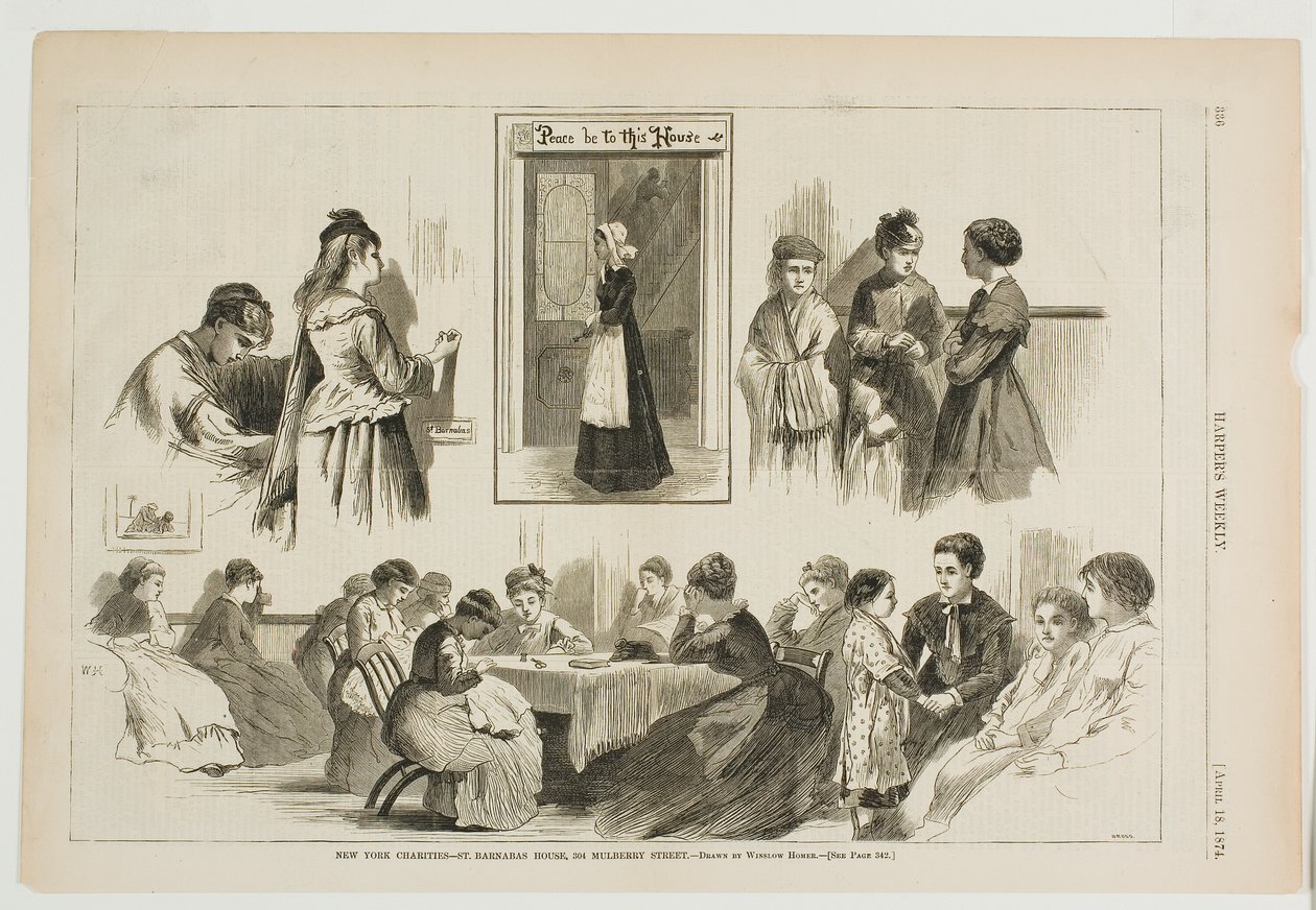 New York Charities-St Barnabas House, 304 Mulberry Street da Winslow Homer