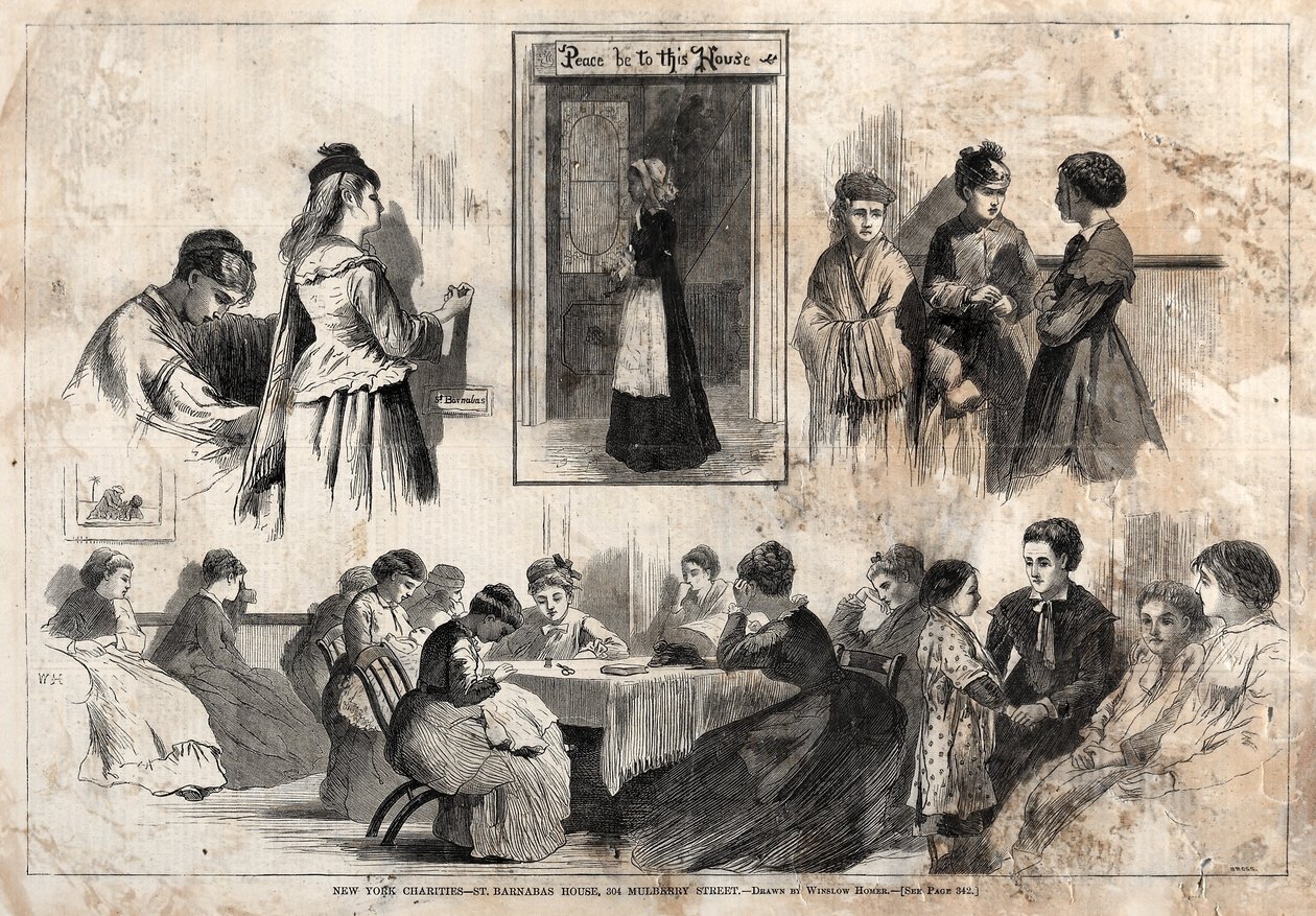 Beneficenza di New York - St. Barnabas House, 304 Mulberry Street da Winslow Homer