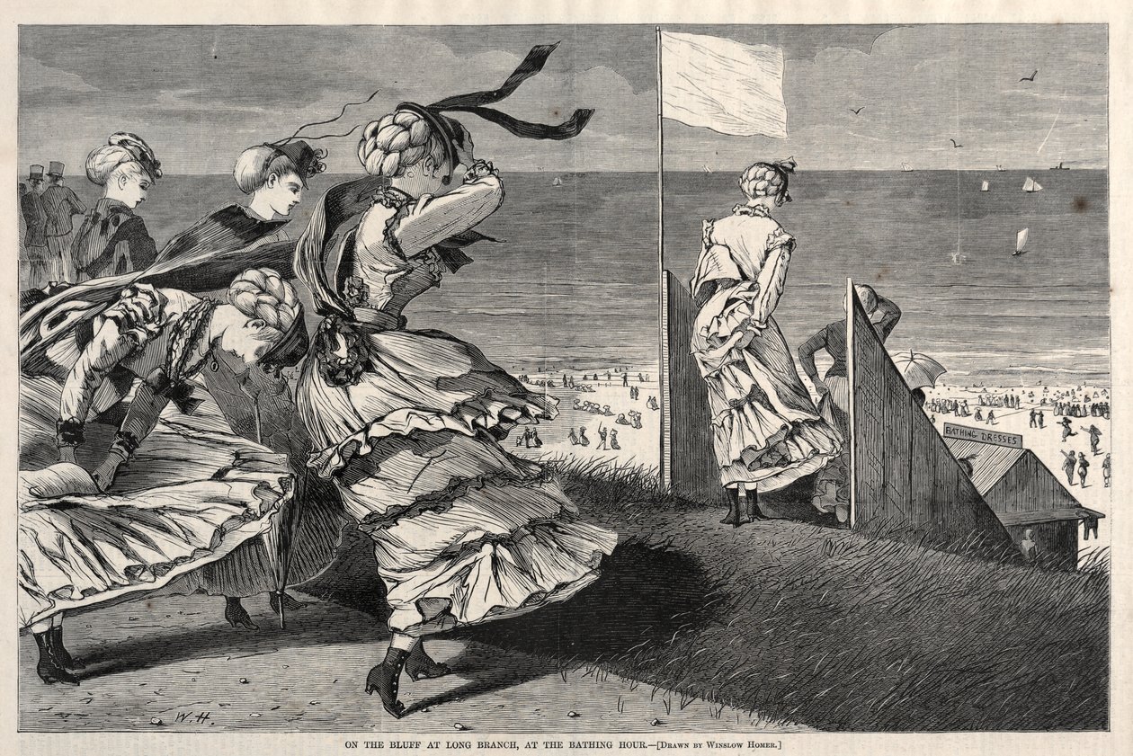 Sulla scogliera di Long Branch, all’ora del bagno da Winslow Homer