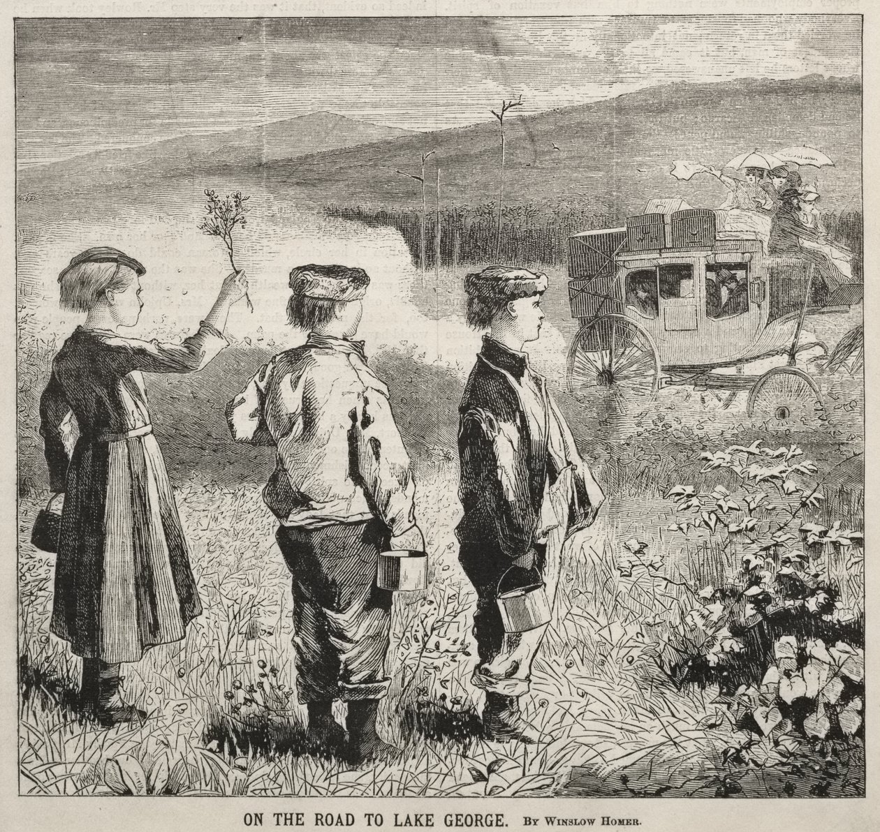 Sulla strada per il Lago George da Winslow Homer
