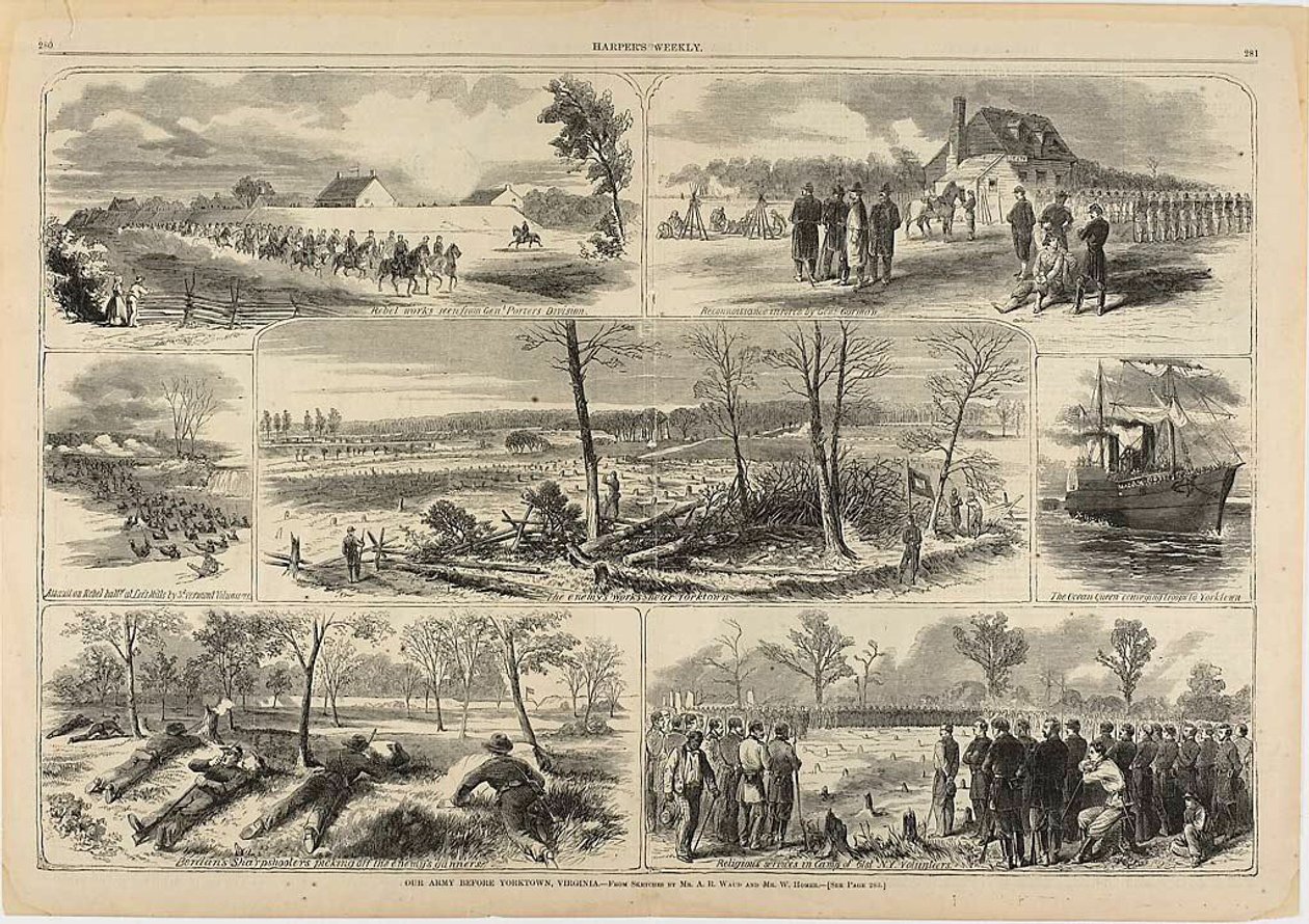 Il nostro esercito prima di Yorktown, Virginia da Winslow Homer