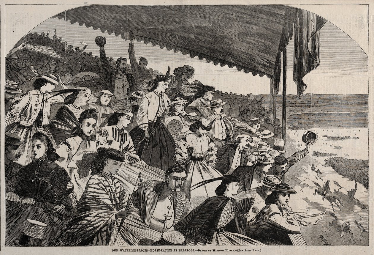 I nostri luoghi di villeggiatura - Corse di cavalli a Saratoga, 1865 da Winslow Homer