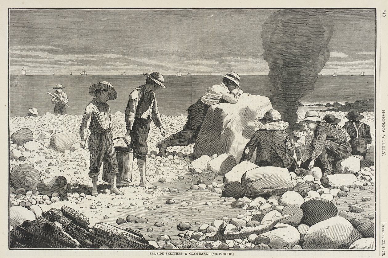 Schizzi di mare - Una grigliata di vongole da Winslow Homer
