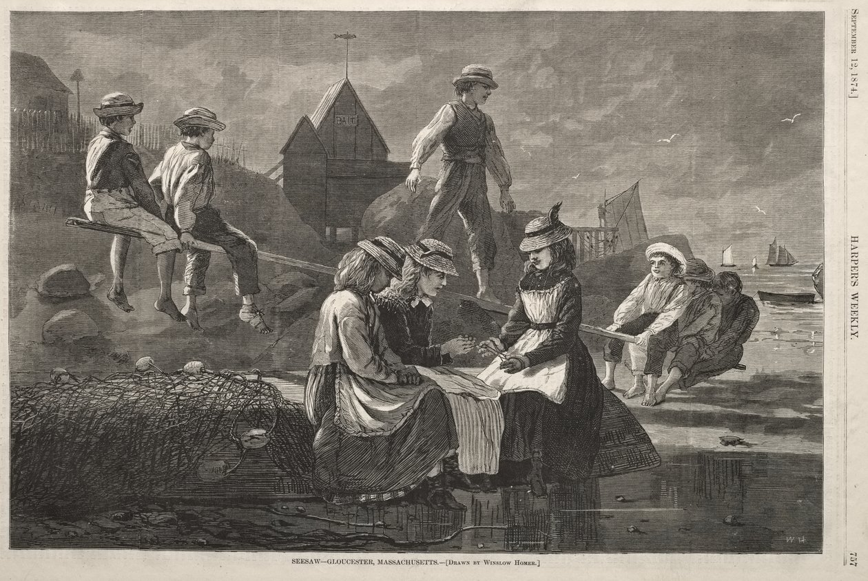 See Saw - Gloucester, Massachusetts da Winslow Homer