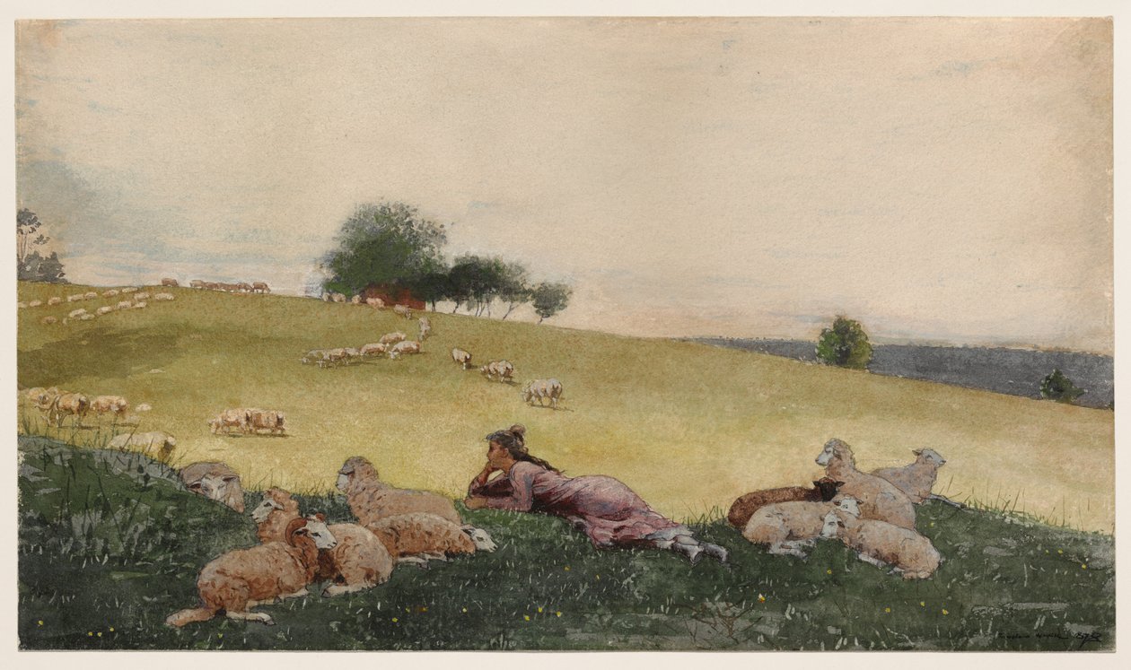 Pastorella della fattoria Houghton da Winslow Homer