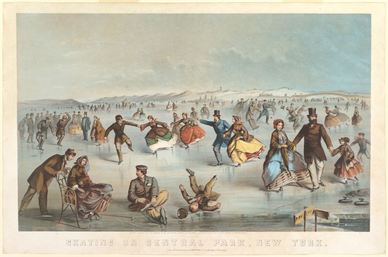 Pattinaggio a Central Park, New York da Winslow Homer