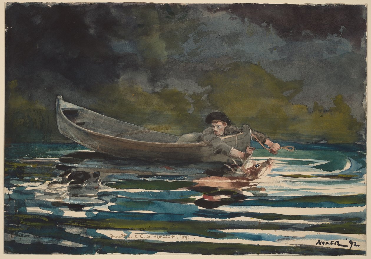 Schizzo per "Segugio e cacciatore" da Winslow Homer