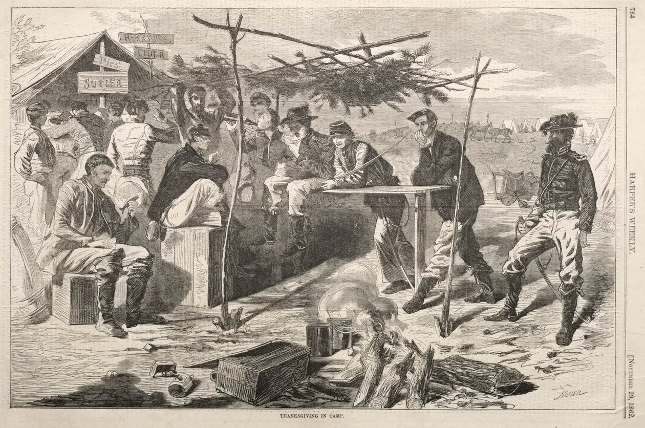 Ringraziamento in campeggio da Winslow Homer
