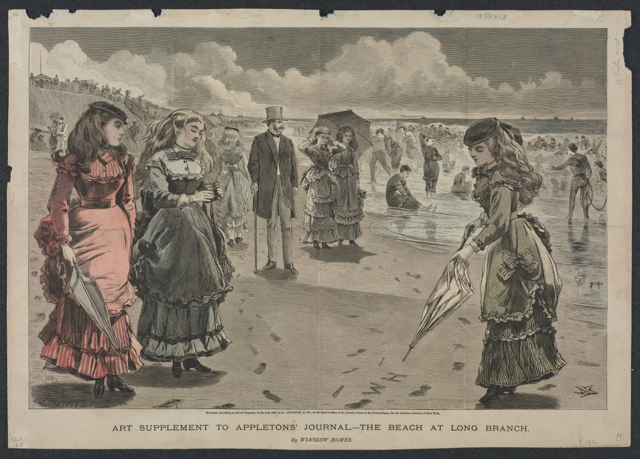 La spiaggia di Long Branch da Winslow Homer