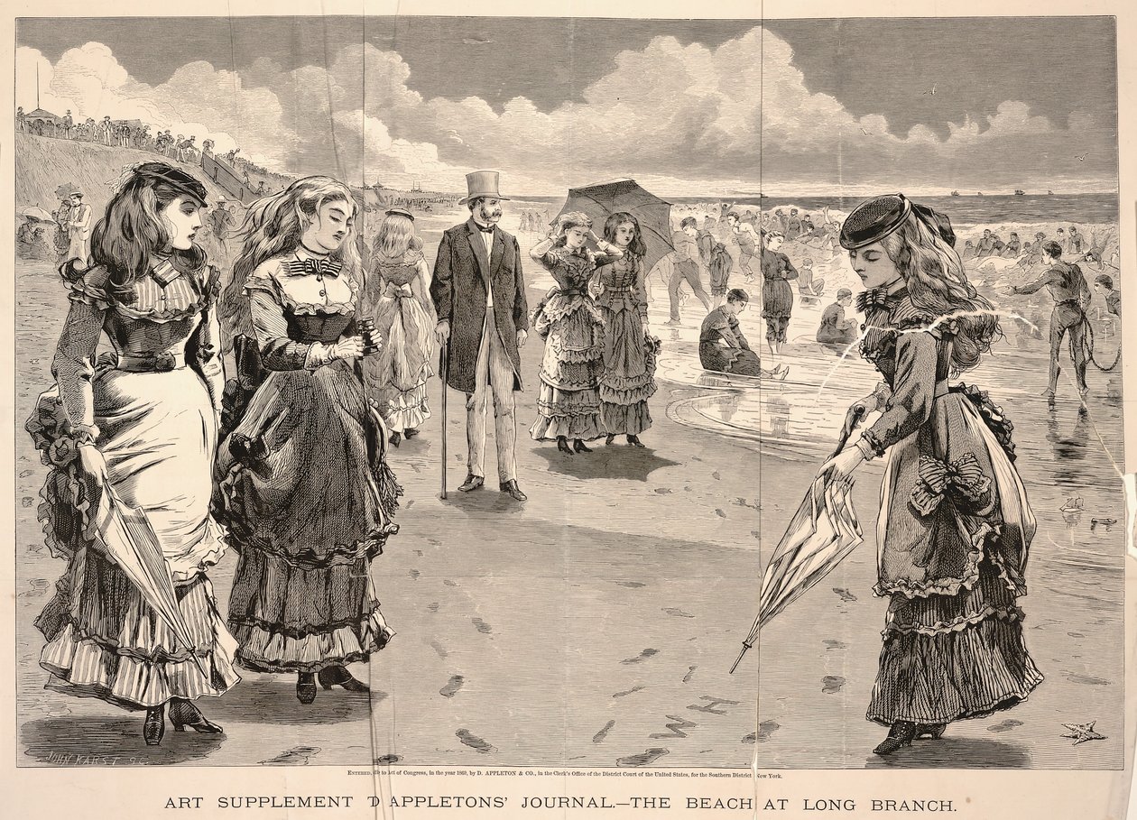 La spiaggia di Long Branch, da Appletons
