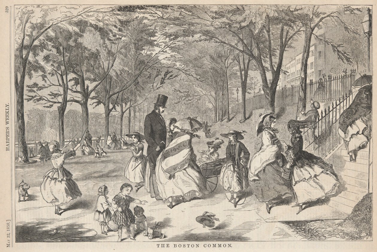 Il Boston Common, da Harper da Winslow Homer